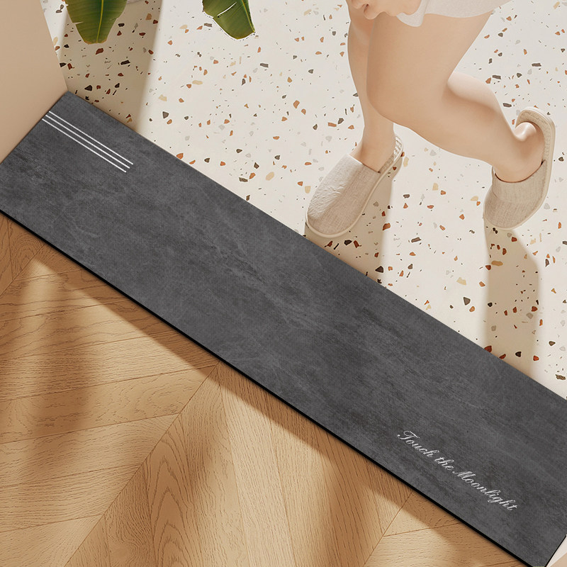 Diatom mud water-absorbent non-slip extremely narrow strip floor mat