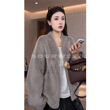 Suozi 100% wool winter simple thickened fashionable casual women's jacket sz-25689
