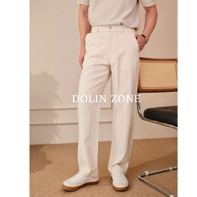 Donny【Lyocell Linen Straight Pants】Summer Draped Casual Trousers Breathable Commuting Old Money Style