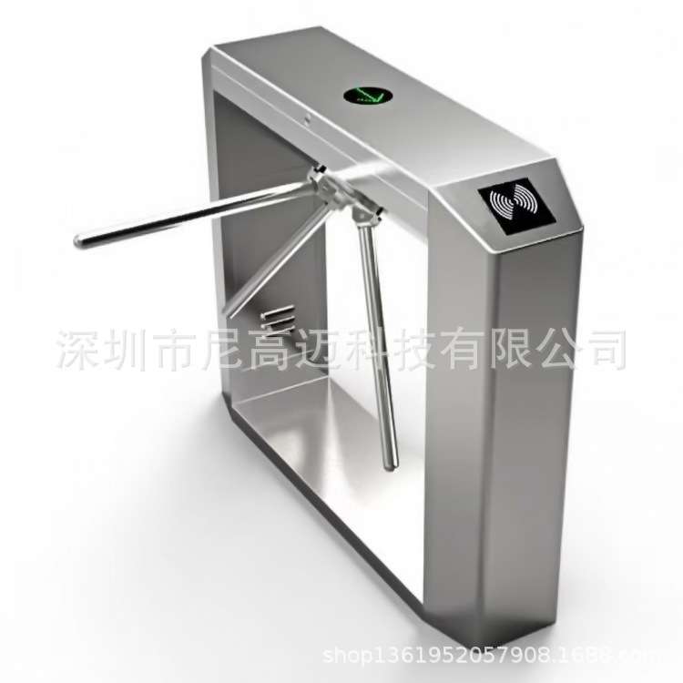 Pingzhou stainless steel three-roller turnstile construction site two-way three-pole turnstile 304 stainless steel clock and attendance rolling turnstile