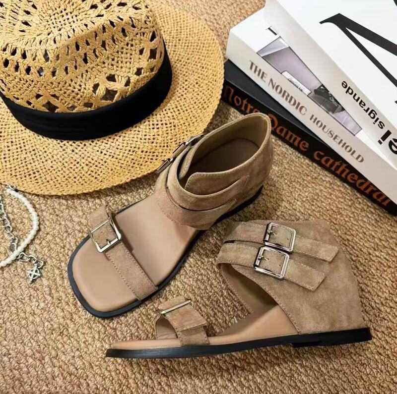 Happy~Mo~Er~Home~Super Popular with Fans~Great~6Cm Height Increase~Hot Item~Open-Toe~Roman Sandals for Women~ Happy~Mo~Er~Home~Super Popular with Fans~Great~6Cm Height Increase~Hot Item~Open-Toe~Roman Sandals for Women~