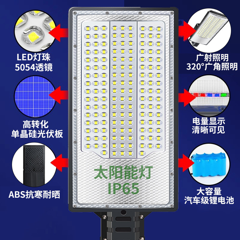 Solar Outdoor Lights, Home Garden Lights, Rural Yard New Style Super Bright High-Power Waterproof Sensor Lighting