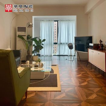 Wood grain tiles 600xg600 bedroom living room imitation wood floor tiles kitchen balcony non-slip floor tiles antique tiles