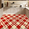 Kitchen floor mat pvc wipeable no-slip anti-slip oil-proof waterproof anti-fouling new L home door carpet dirt-resistant thickening