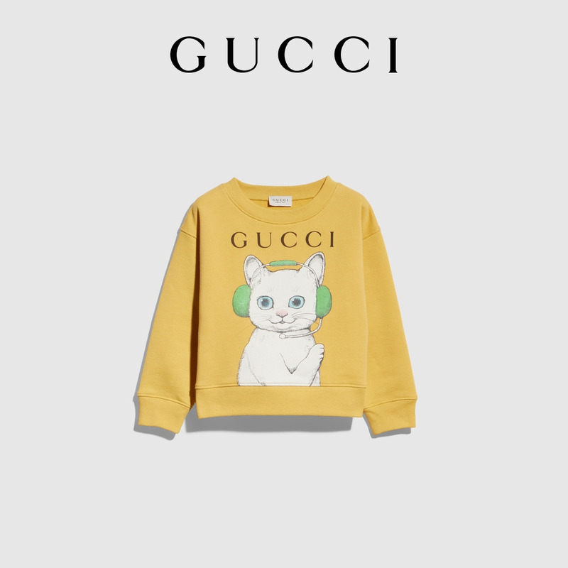 [New Style] Gucci Children's Printed Cotton Sweatshirt