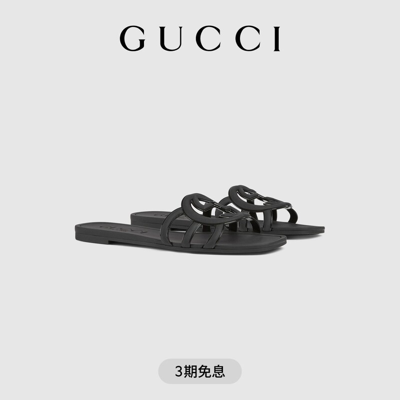 Gucci Women's Interlocking Double-G Slippers Sandals Gucci Women's Interlocking Double-G Slippers Sandals