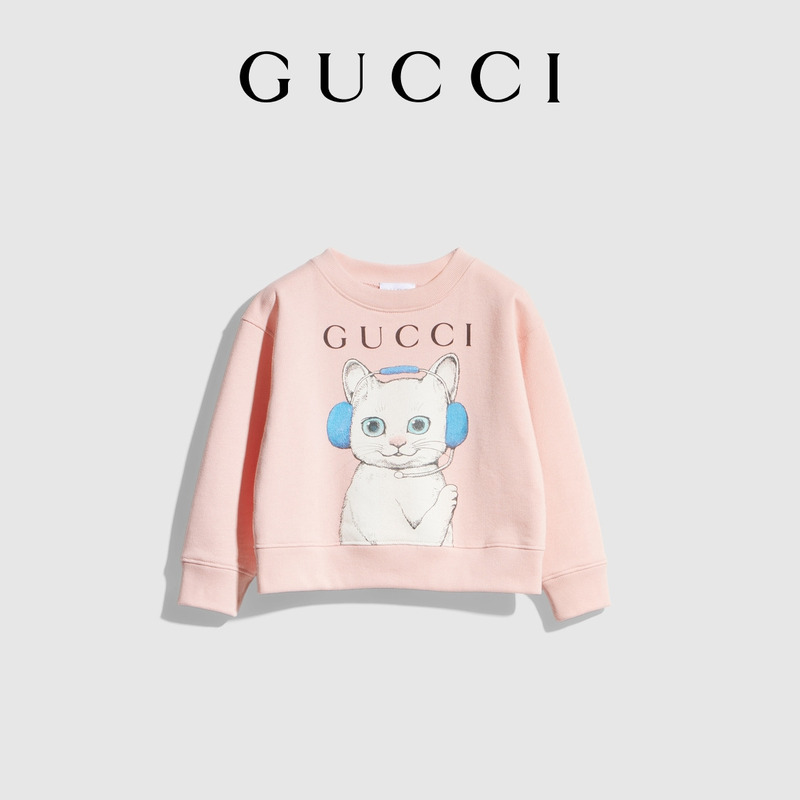 [New Style] Gucci Children's Printed Cotton Sweatshirt