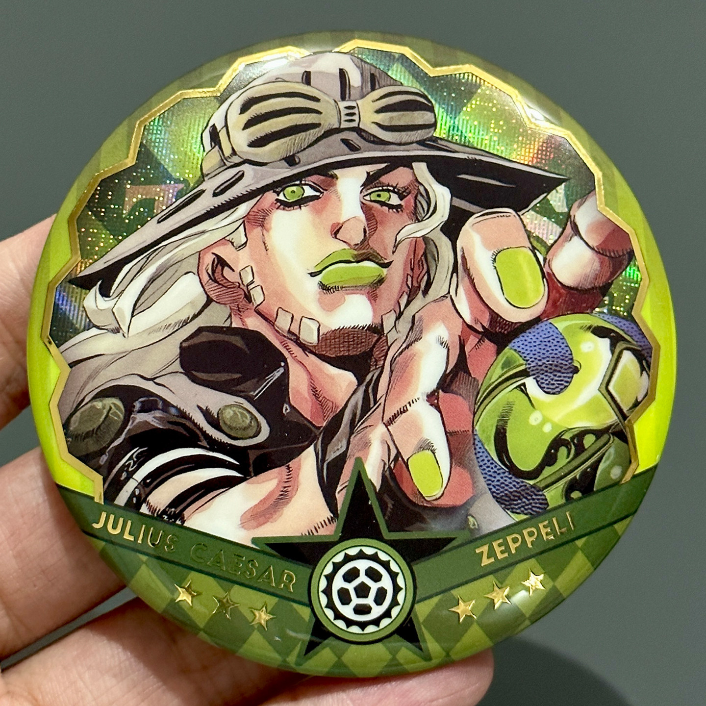 Yurius Caesar Zeppelin Jojo's Bizarre Adventure Anime Merchandise Badge Valley C109
