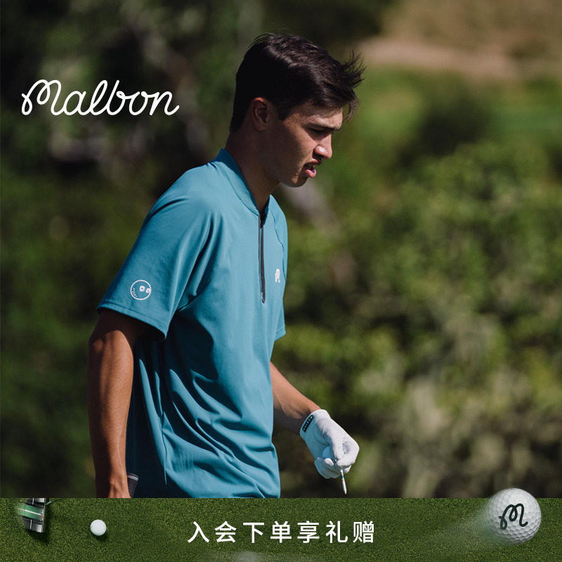 Malbon Performance Golf Men's Sports Outdoor Half-Zip Short-Sleeved T-Shirt Polo Shirt Malbon Performance Golf Men's Sports Outdoor Half-Zip Short-Sleeved T-Shirt Polo Shirt