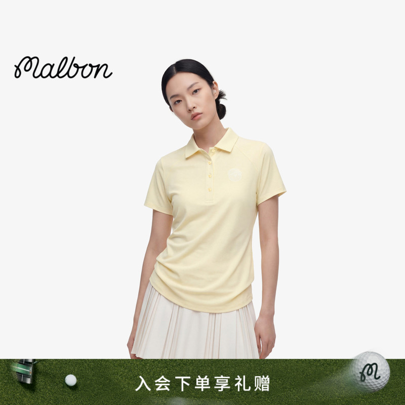 [China Series] Malbon Performance Women's Golf Casual Logo Short-Sleeve Polo Shirt