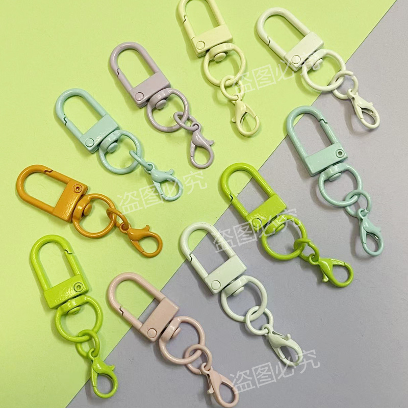 Popular Colorful Door Buckle Combination Hanging Buckle Ring DIY Beaded Keychain Accessories Decorative Jewelry Accessories Materials