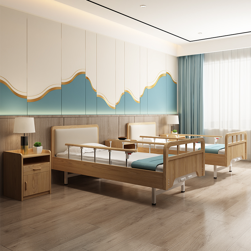 Nursing Home, Nursing Facility, Care Home, Home-Use Multifunctional Solid Wood Nursing Bed for the Elderly, Suitable for Aging Care and Wellness Furniture Nursing Home, Nursing Facility, Care Home, Home-Use Multifunctional Solid Wood Nursing Bed for the Elderly, Suitable for Aging Care and Wellness Furniture