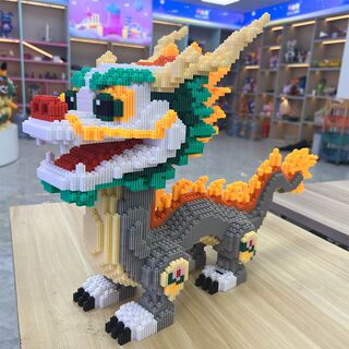 Super Large 2024 Year of the Dragon Fulong Building Blocks Adult Puzzle Assembling Children's Toys Puzzles Boys Girls Gifts