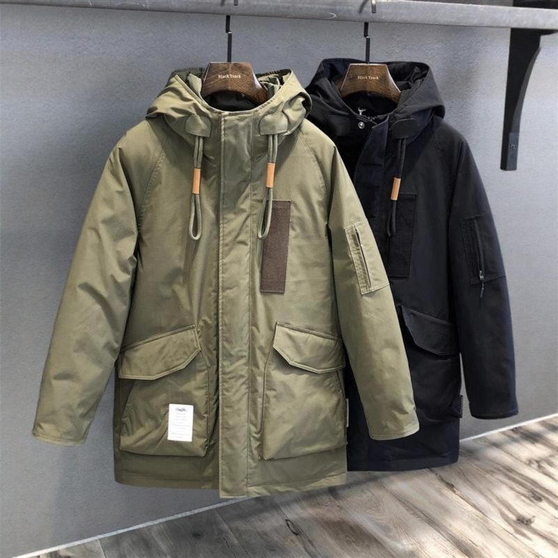 Heavy-Duty Trendy Military Green Coat, Workwear down Jacket for Men, New Winter Mid-Length Thickened Cold-Proof and Warm Outerwear for Men Heavy-Duty Trendy Military Green Coat, Workwear down Jacket for Men, New Winter Mid-Length Thickened Cold-Proof and Warm Outerwear for Men