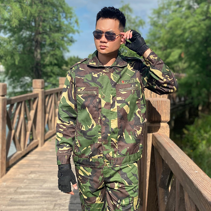 Camouflaw-style suit for men and women Summer thin training to serve labor and work clothes Outdoor summer camp college students military training uniforms