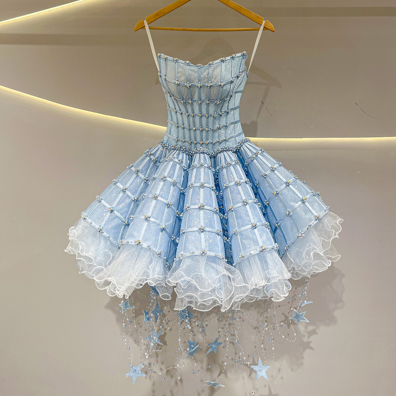 Tube Top Evening Dress 2026 New Style Student Graduation Coming-Of-Age Ceremony Short Princess Dress Bride Engagement Wedding Toast Dress Tube Top Evening Dress 2026 New Style Student Graduation Coming-Of-Age Ceremony Short Princess Dress Bride Engagement Wedding Toast Dress