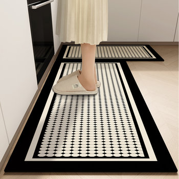 Kitchen floor mats are non-slip, oil-resistant, dirt-resistant, no-wash v-absorbent floor mats, carpet mats, waterproof floor mats, special floor mats