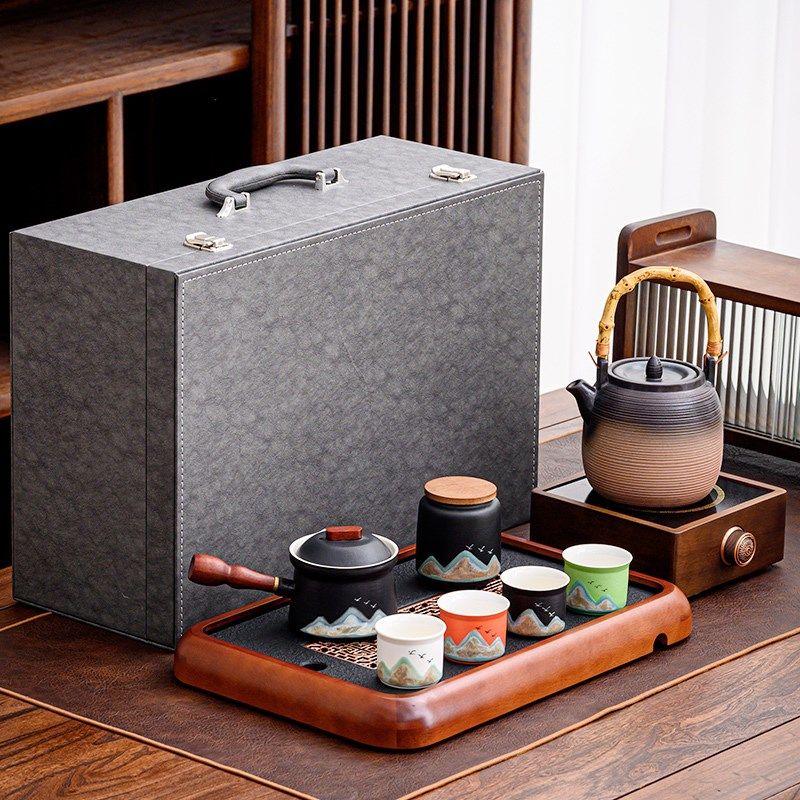 Ceramic dry boiling kettle, electric ceramic stove, tea boiler, tea boiler gift box, housewarming gift, customized LOGO new tea set