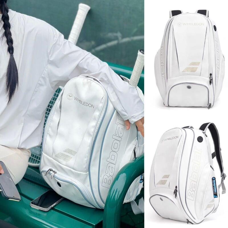 2025 New Wimbledon Tennis Backpack Women's Tennis Bag Badminton Sports Backpack with Independent Shoe Compartment and Racket Compartment