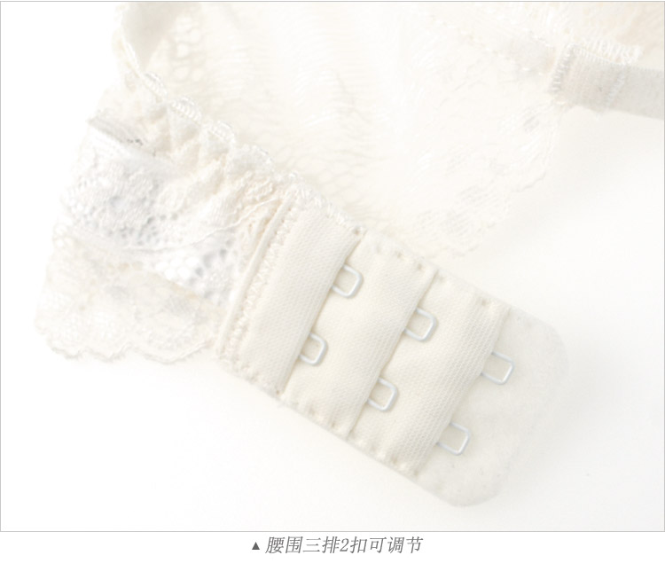 Châu Âu và Mỹ ngà gợi cảm sữa trắng trong suốt ren garter tóm tắt 2 mảnh đặt silicone thép khóa ruy băng phụ kiện thời trang 