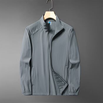 Summer thin jacket men's stand-up collar jacket middle-aged and elderly men's clothing dad summer ice silk sun protection clothes grandpa