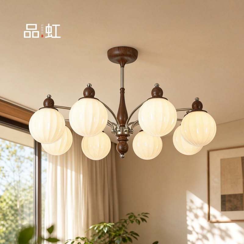 Vintage Style Pendant Light 6Th Generation Max Eye Protection Living Room Main Light Song Dynasty Aesthetic Retro Full Spectrum Dining Room Light