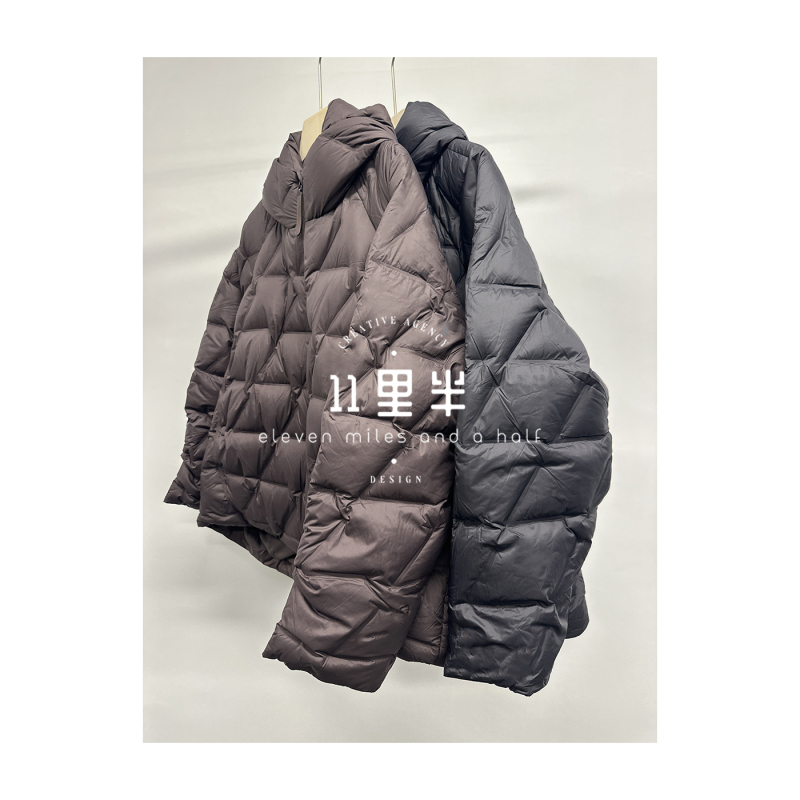 11Li Ban & Ruyi Premium【Pure Oxygen】Winter Versatile Stylish Solid Color Warm Mid-Length Goose down Jacket