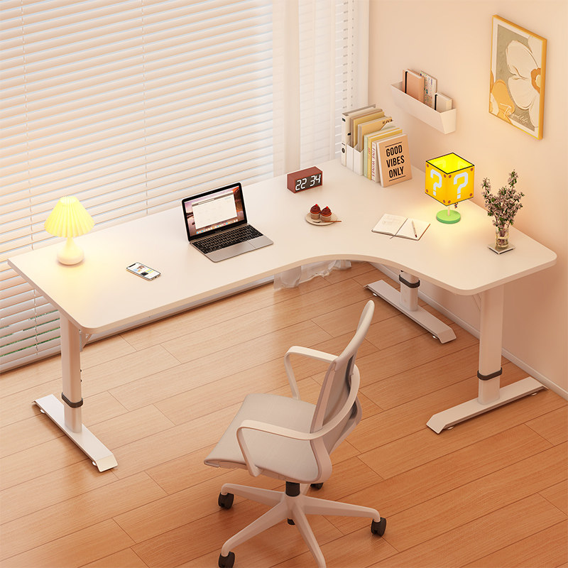L-shaped corner desk home bedroom desktop computer desk office desk lift corner hole board study desk