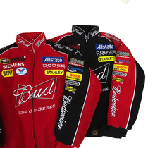 F1 racing suit college style casual autumn and winter cotton clothing street retro team hip-hop loose jacket cycling suit embroidery