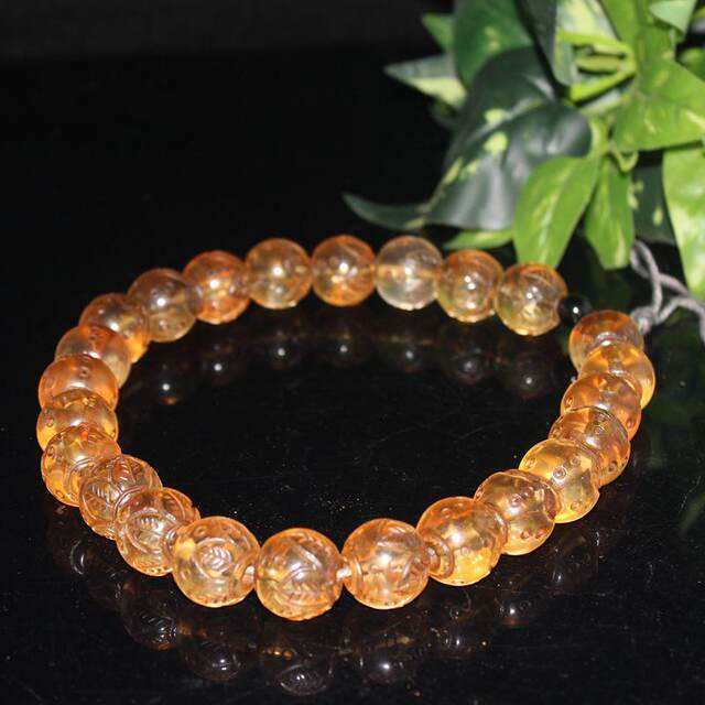 Late Qing dynasty old glazed lotus bead string antique miscellaneous collection old glazed ancient bead string