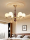 All-copper mid-century style creative chandelier, high-end black walnut living room, bedroom lamp, creative atmosphere and personalized restaurant lamp