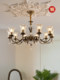 All-Copper American-Style Vintage Living Room Chandelier, Light Luxury French-Style Elegant Dining Room Lamp, High-End Bedroom Designer Crystal Lamp
