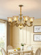 American-Style Retro All-Copper Living Room Chandelier, French Light Luxury Glass Dining Room and Bedroom Lighting Fixtures, High-End European-Style Villa Lamp