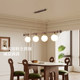 All-Copper Mid-Century Style Restaurant Chandelier, American Retro Solid Wood Linear Light, North American Black Walnut Bar Counter Simple Long Strip Light