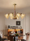American Retro North American Black Walnut Living Room Chandelier, French Mid-Century Style, High-End Luxury Dining Room and Bedroom Chandelier