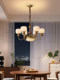 All Copper Mid-Century Style Living Room Chandelier American Retro Black Walnut Solid Wood Dining Room Bedroom Study Accessible Luxury 2025 New Style