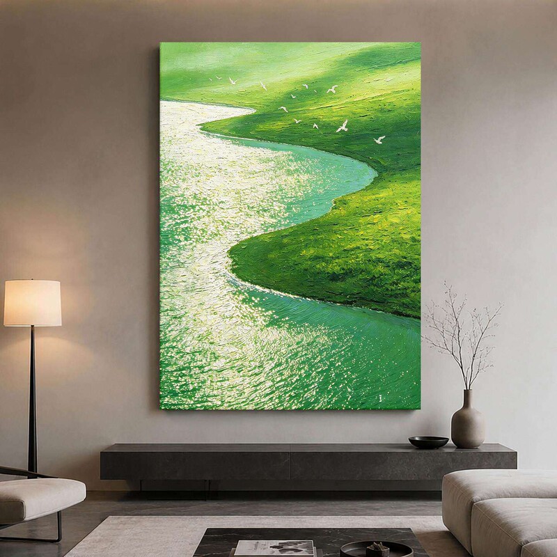 Modern Minimalist Living Room Decorative Painting, Light and Shadow Art, Sofa Background Wall Hanging Painting, Abstract Landscape, Entrance Hall Dining Room Wall Art Modern Minimalist Living Room Decorative Painting, Light and Shadow Art, Sofa Background Wall Hanging Painting, Abstract Landscape, Entrance Hall Dining Room Wall Art