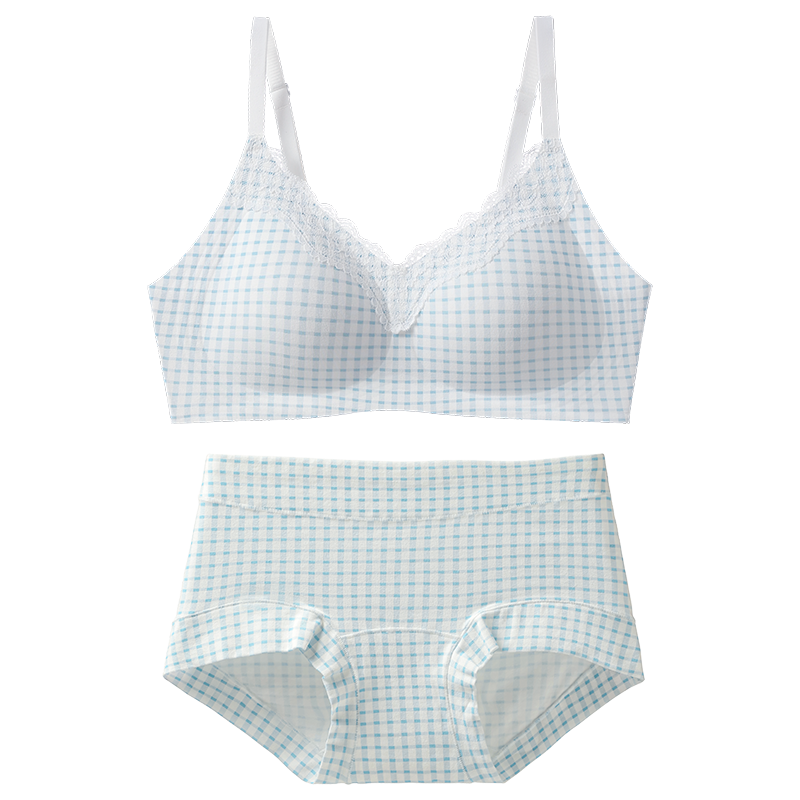Supporting underwear, lace bra, set