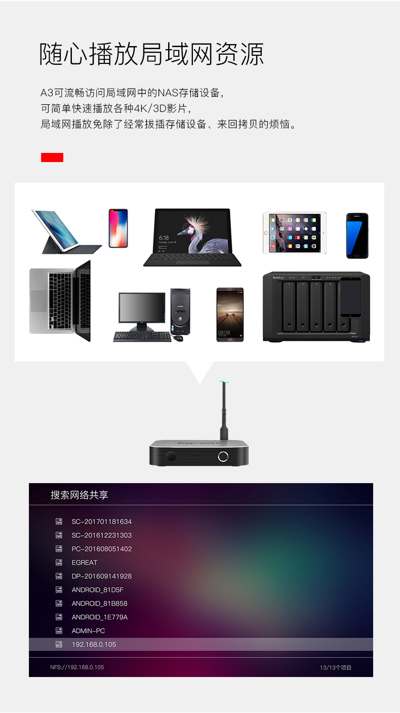 Egreat Egreat A3 4K Blu-ray HD Hard Disk Player Network Player Home TV Box 