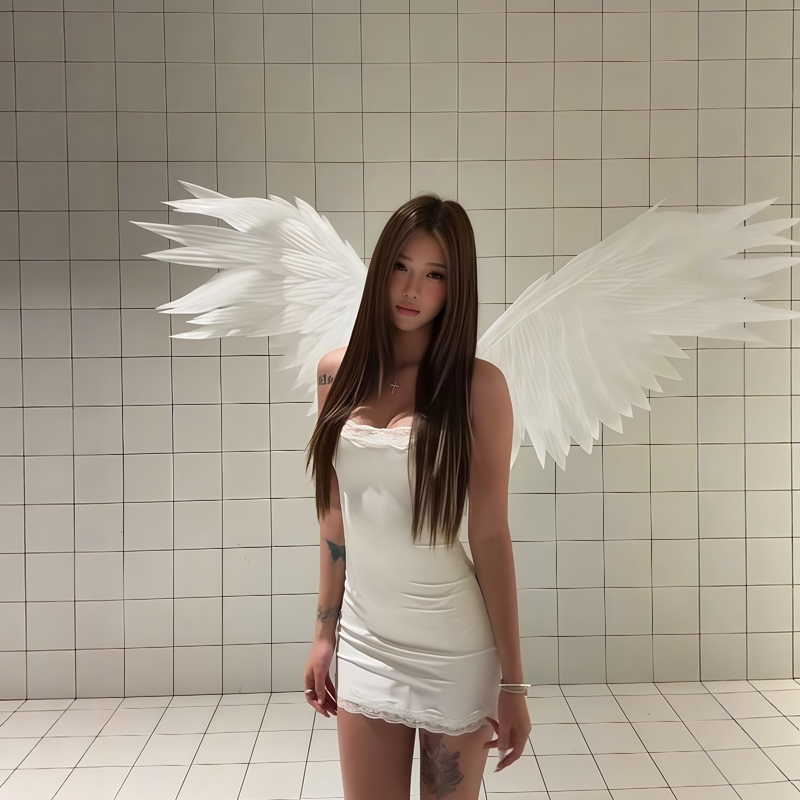 Electric Wings, White Angel Wings That Move, Extra Large 170cm Angel Wings, Back Decoration, Photo Prop