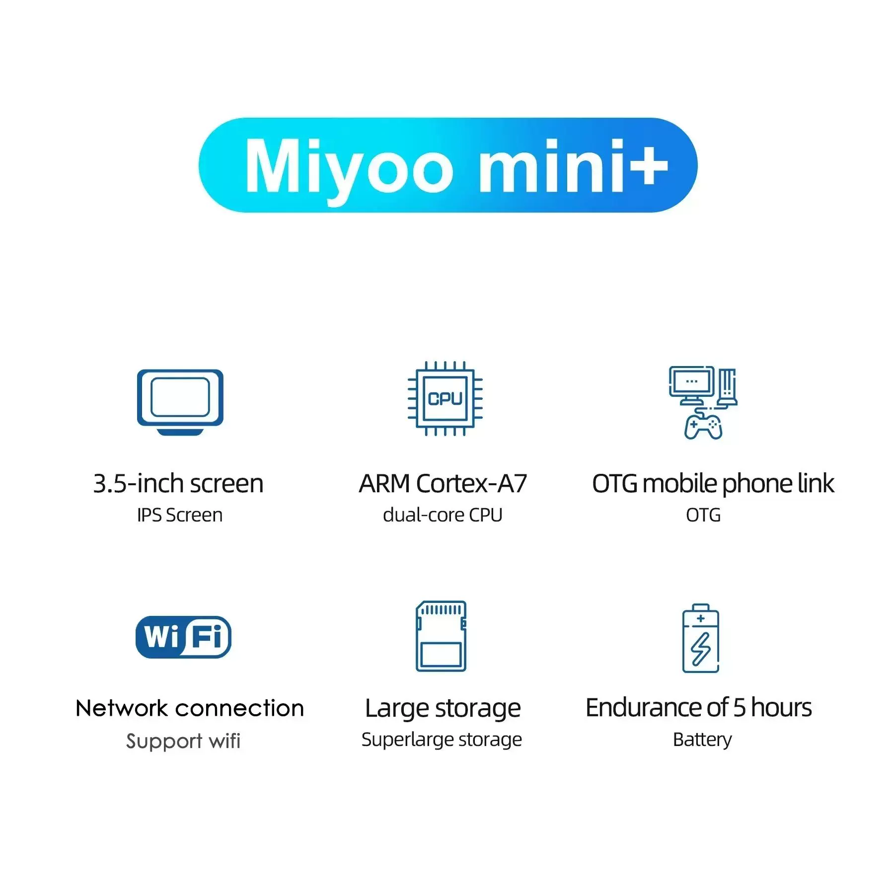 Портативная ретро игровая консоль MIYOOO MINI PLUS v2 mini
