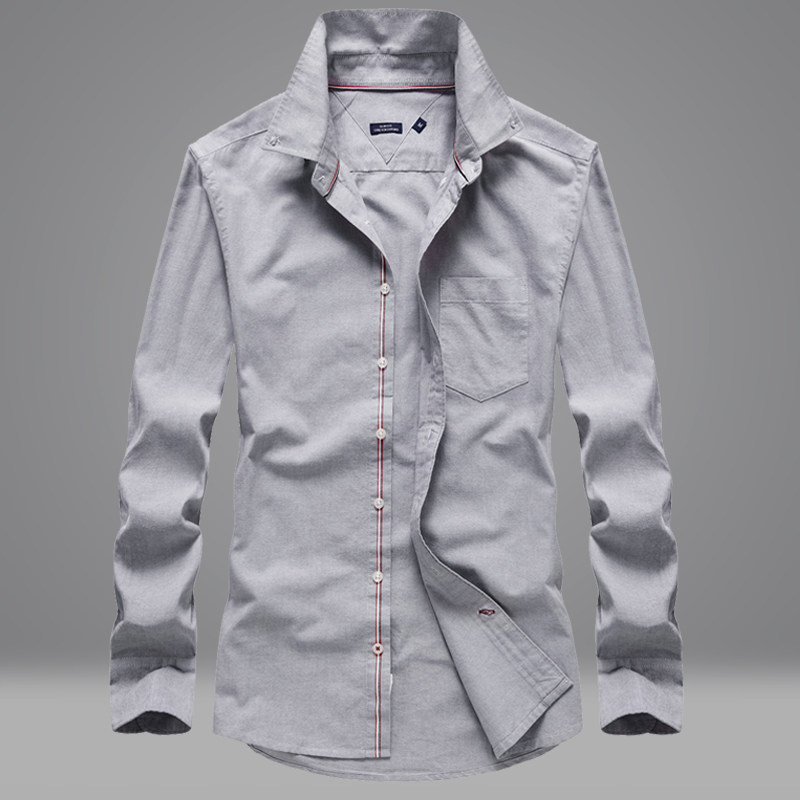 2019 new men's long-sleeved shirts men's youth men's shirts spring and autumn business casual shirts tops