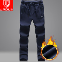 2019 new mens autumn winter sports pants male tightness plus suede pants loose casual long pants