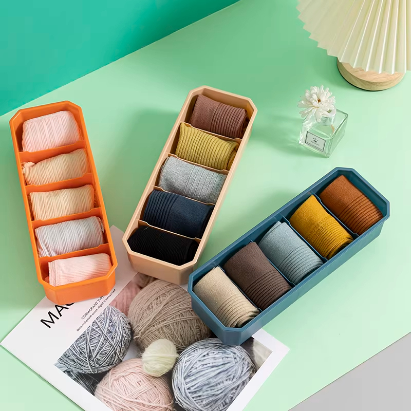 Underwear Storage Box for Home Use, a Three-In-One Organizer for Panties and Socks, Drawer-Style Box with Compartments