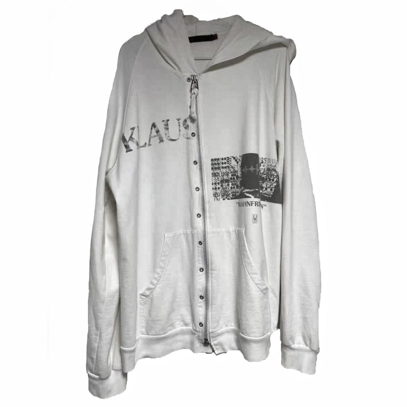 [Эксклюзивный оригинал] Куртка с капюшоном на молнии t-phase klaus White band limited, не предназначенная для использования под прикрытием 06ss Изображение 1