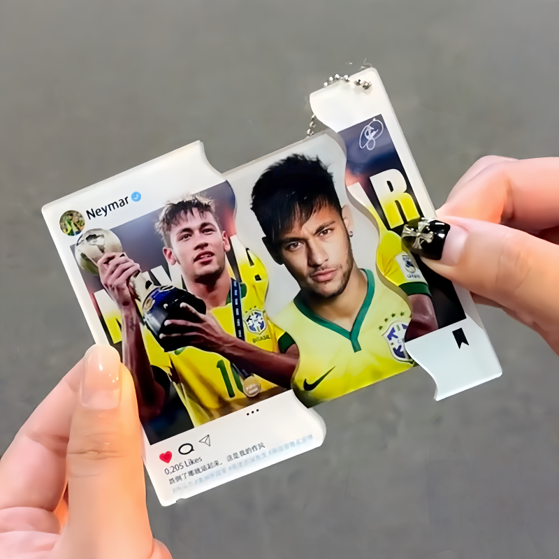 World Cup Neymar Pull-Out Pendant Cristiano Ronaldo Haaland Mbappe Messi Merchandise Keychain Fan Gift