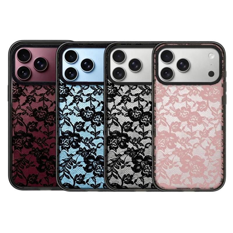 Huaqiangbei Same Style New Black Lace Pink Transparent Phone Case Suitable for Apple 18/17Promax Protection iPhone 16 /15Pro/Plus Anti-Drop 14/13 Magnetic Magsafe12 Huaqiangbei Same Style New Black Lace Pink Transparent Phone Case Suitable for Apple 18/17Promax Protection iPhone 16 /15Pro/Plus Anti-Drop 14/13 Magnetic Magsafe12