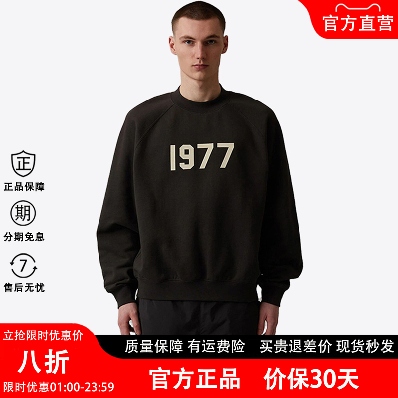 Official Genuine Essentials Fog1977 Sweatshirt for Men and Women, Loose Round Neck, American Fashion Brand, Fleece-Lined Top