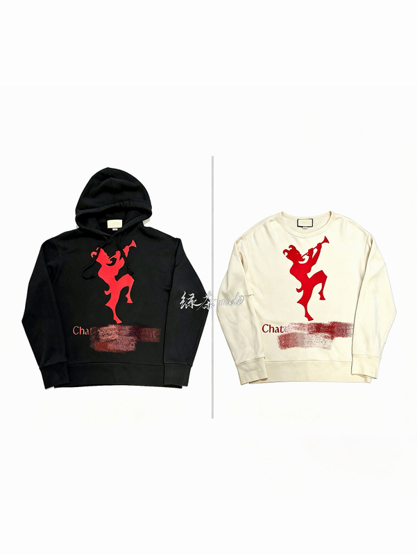 [Three-Day Delivery] Lvcha Independent Brand g 19Ss Devil Flute Sweatshirt Street Casual Opium Style