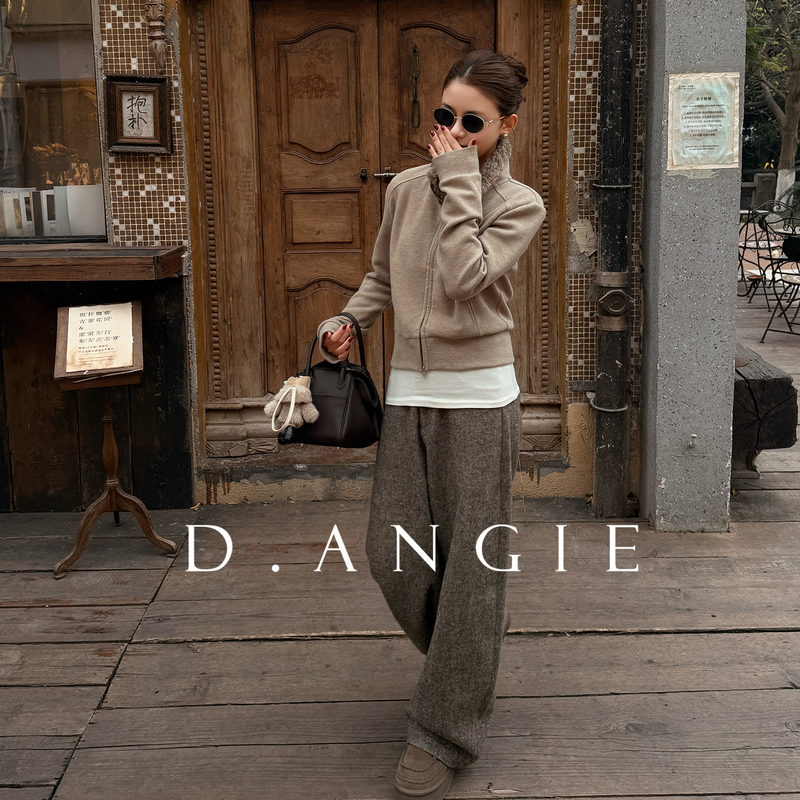 Ding Anqi [Xingge] Thickened Stand Collar Jacket 2026 Autumn New Old Money Style Good-Looking Short Coat for Women